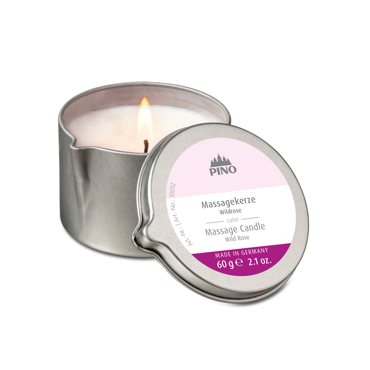 PINO Massagekaars Wilde Roos (60 g)