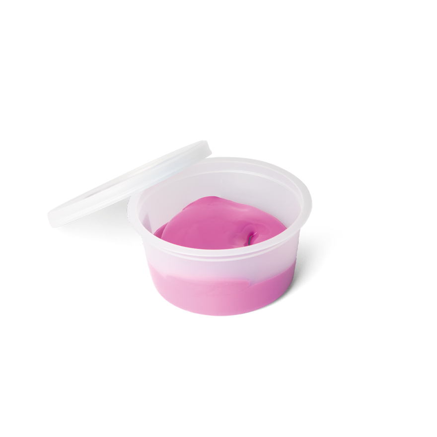 Therapieknete pink weich im 80 Gramm Behälter