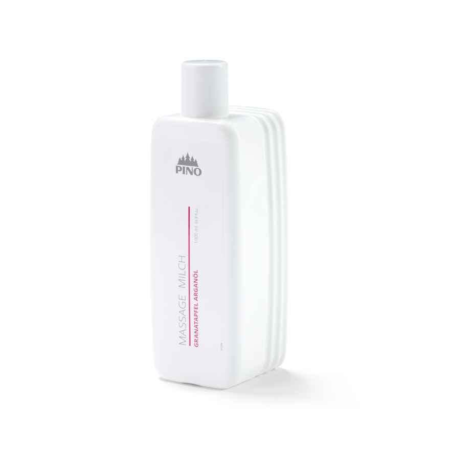 Massagemilch Granatapfel Arganöl 1-Liter Flasche 
