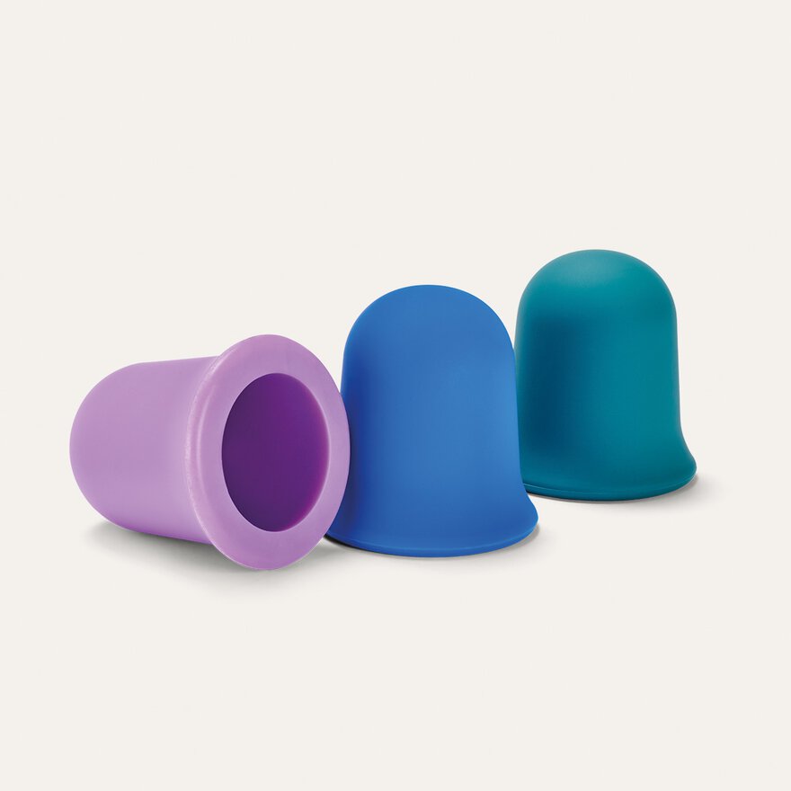 Massagecups mit dickem Peeling-Rand