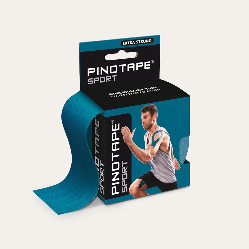 Kinesiologie Tape PINOTAPE Sport petrol mit Verpackung