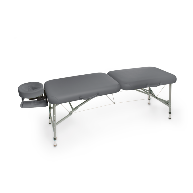 Koffer Massagebank Aluminium dark grey
