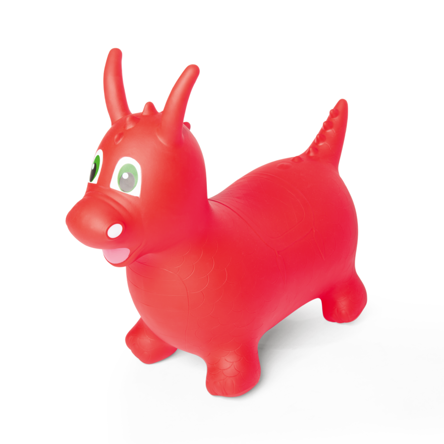 PINOFIT Hüpftier Drache, rot (Sitzhöhe: 25 cm)