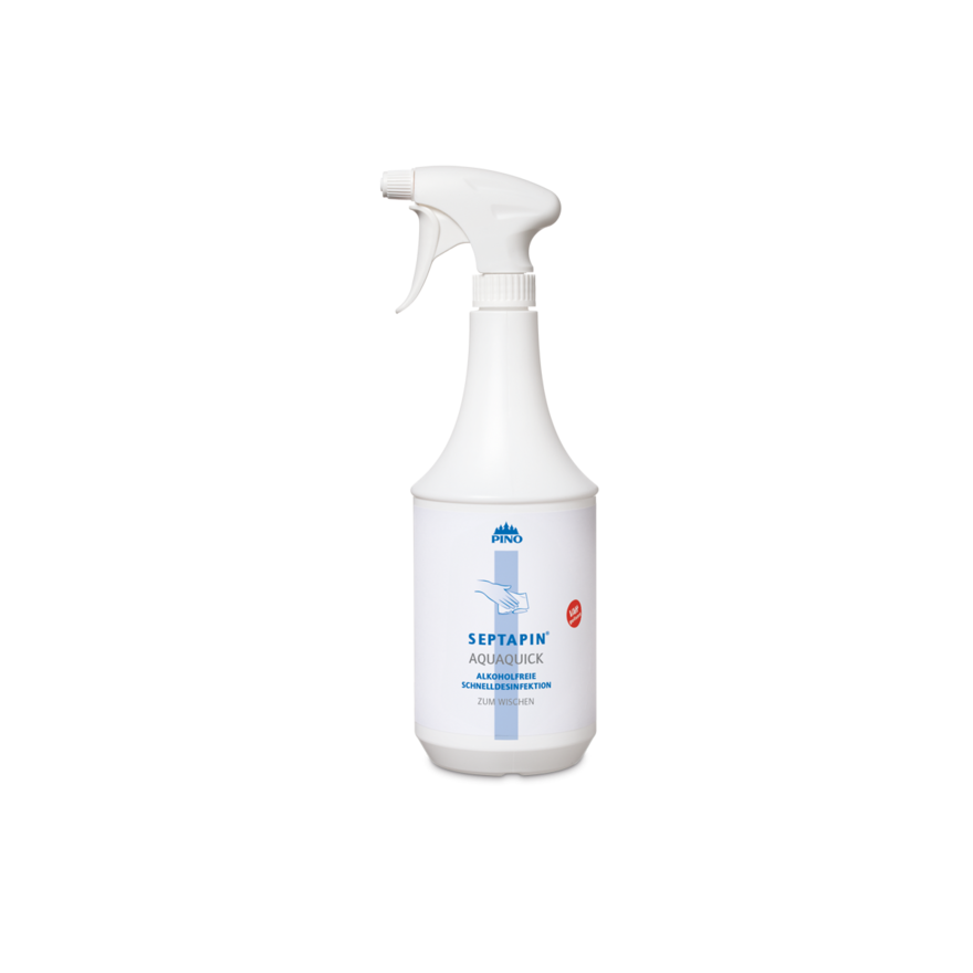 SEPTAPIN AQUAQUICK Alkoholfreie Schnelldesinfektion zum Wischen mit Schaum-Sprühkopf (1 Liter)