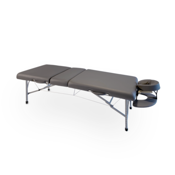 Mobile Massageliege Aluminium extrabreit dark grey