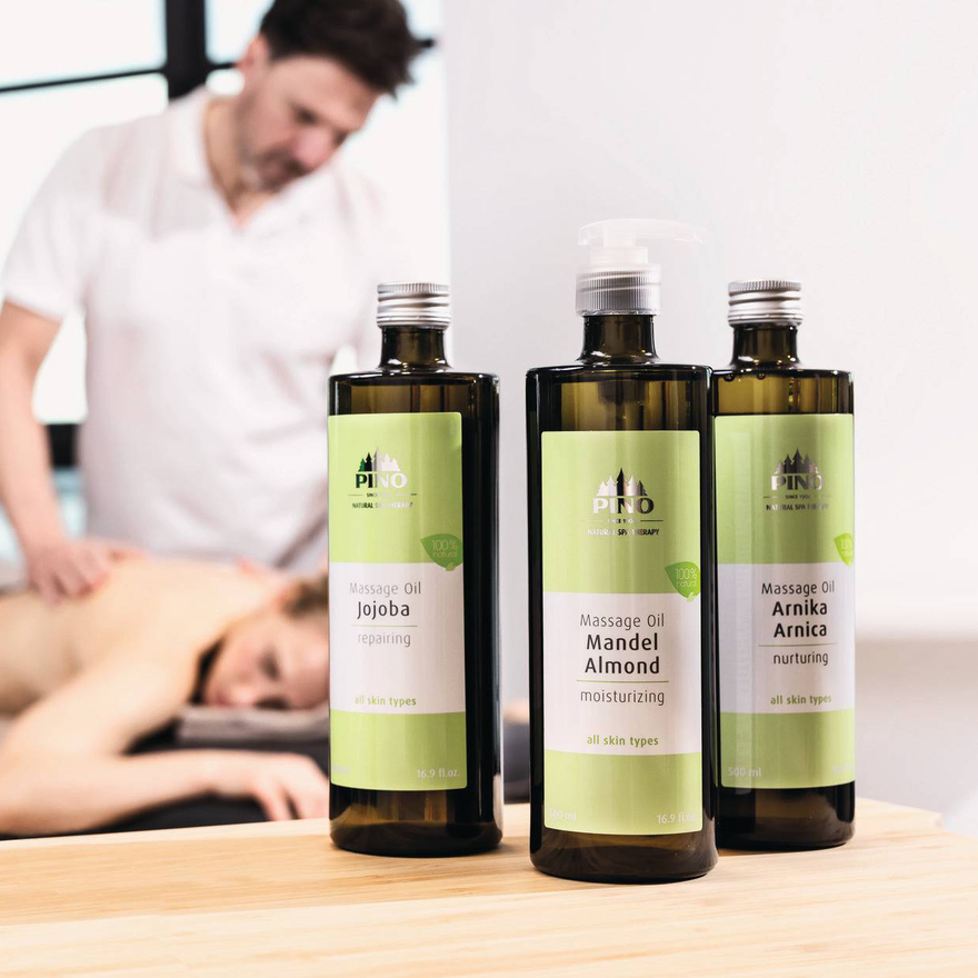Naturreine Massageöl mit Physiotherapeut