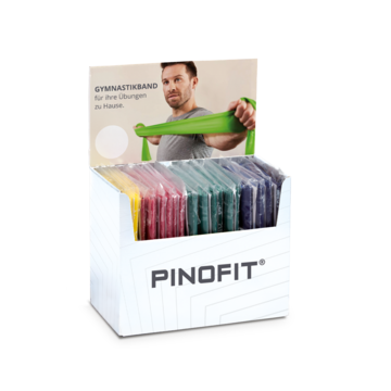 PINOFIT® Gymnastikband Display mit 24 Gymnastikbändern