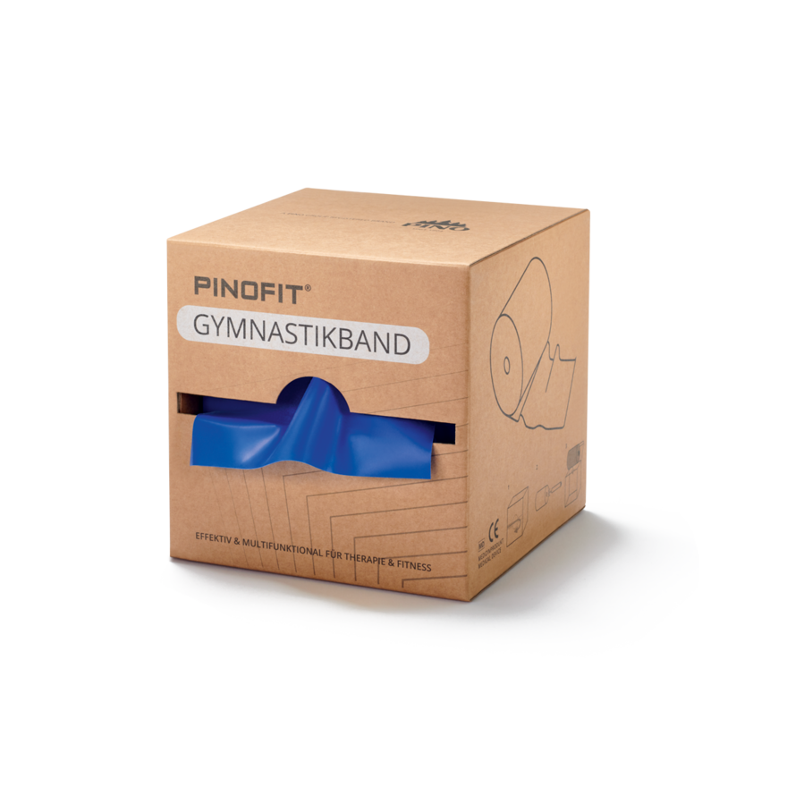 45 m langes PINOFIT Gymnastikband in der Farbe blau mit extrastarkem Widerstand