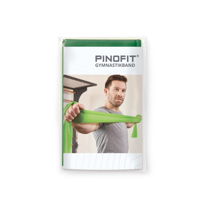 Grünes PINOFIT Gymnastikband mit starkem Widerstand und 2 m Länge