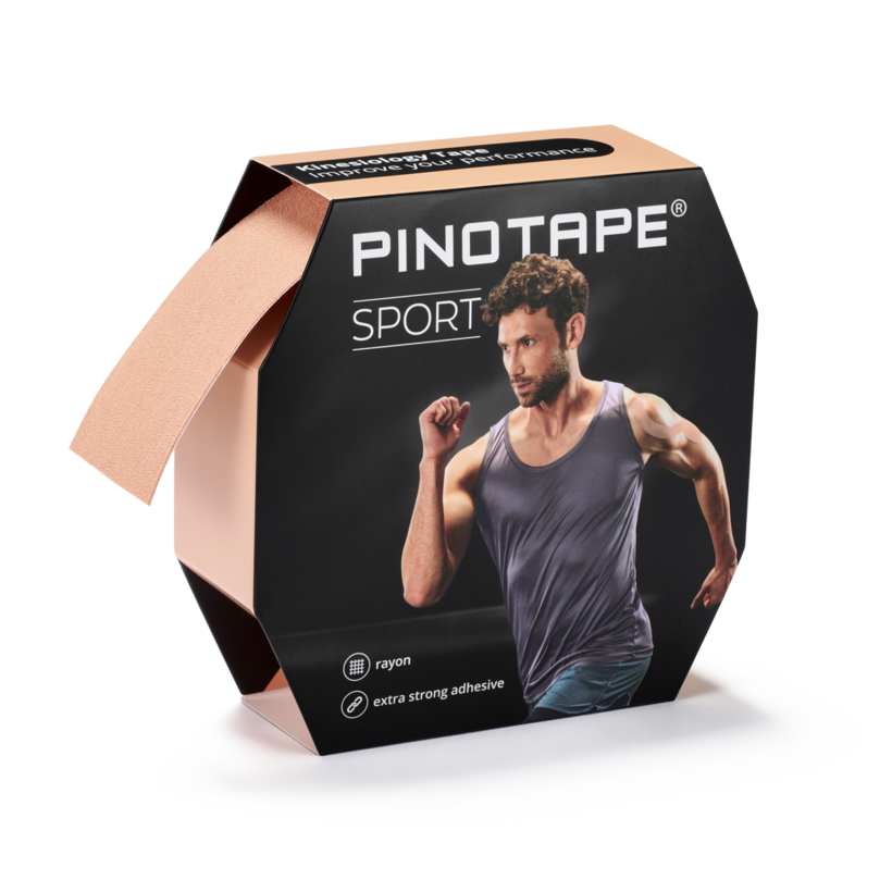 PINOTAPE Kinesiologie Tape Sport light beige in Profi-Größe für Viel-Taper 