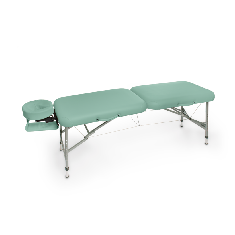Mobile Massageliege Aluminium mint
