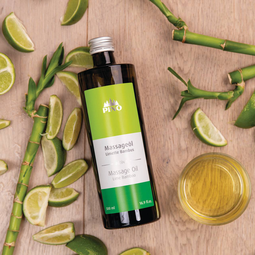 PINO Massagel Limette Bambus (500 ml) | pinoshop.at