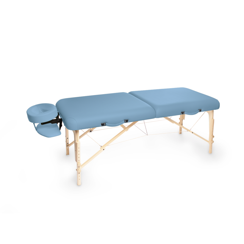 Mobile Massageliege Buchenholz sky blue von PINO