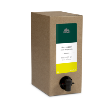 Massageöl Zeder Bergamotte in ergiebiger 3-Liter-Bag-in-Box