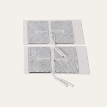 4 Selbstklebende Elektroden mit 4 Buchsenkabeln