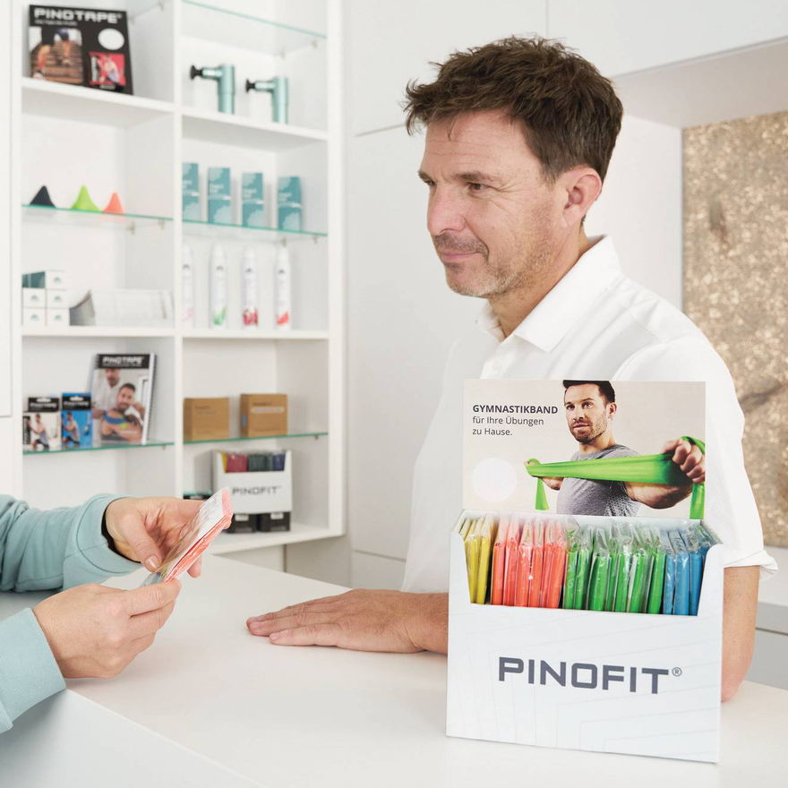 PINOFIT Gymnastikband Display Physiotherapeut