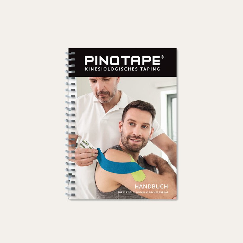 Das PINOTAPE Handbuch Kinesiologisches Taping kommt mit praktischer Ringbindung