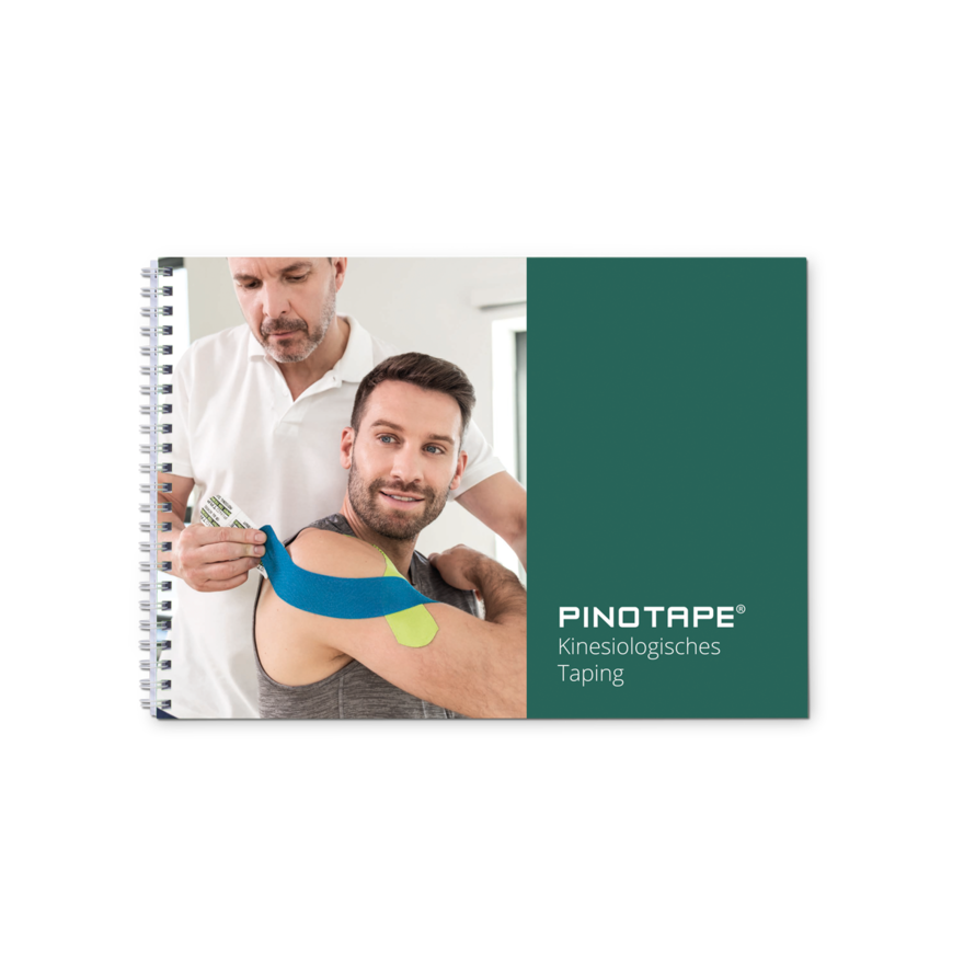 Das PINOTAPE Handbuch Kinesiologisches Taping kommt mit praktischer Ringbindung