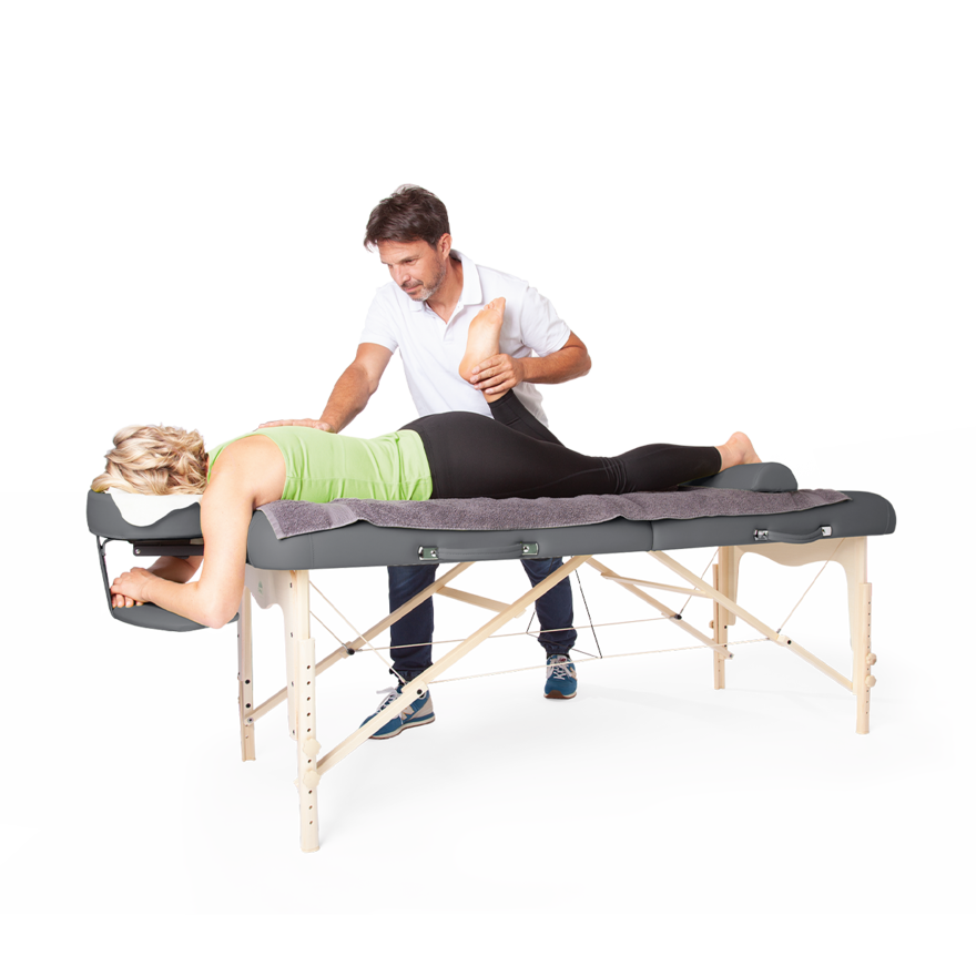 Behandlungsbeispiel für die mobile Massagebank