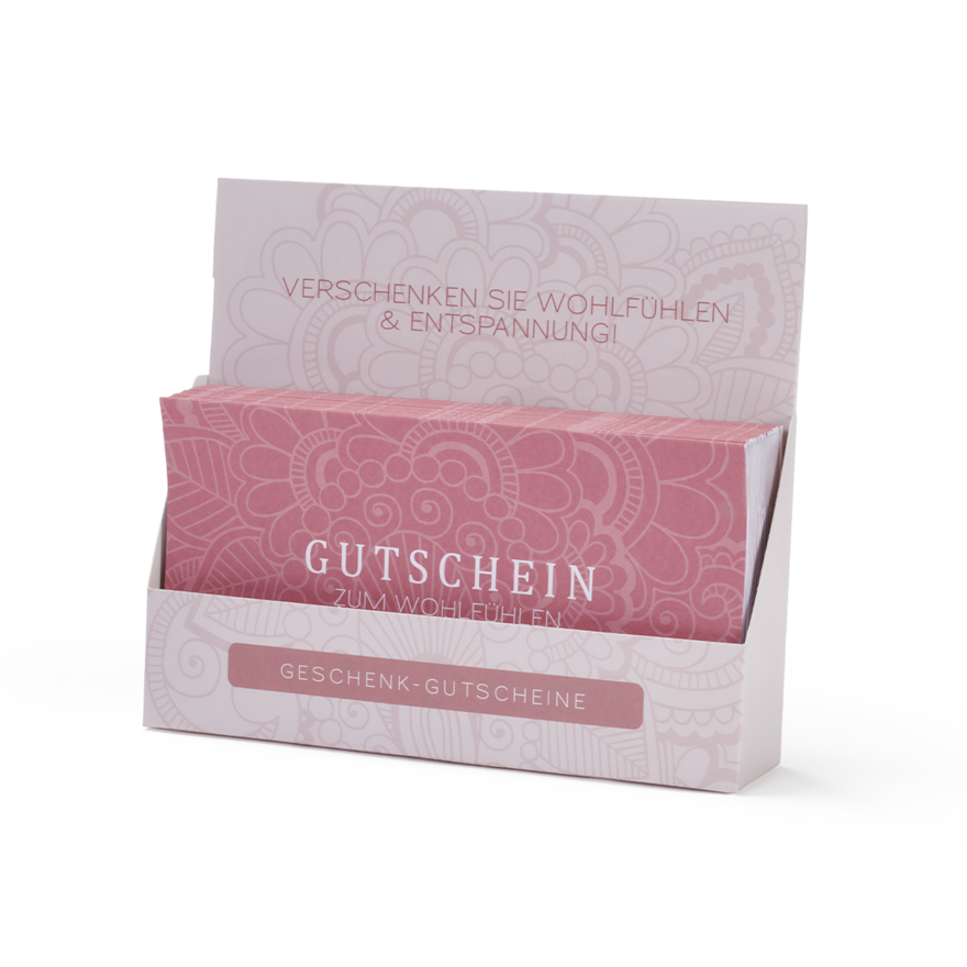 Gutschein Wohlfühlen & Entspannen purple metallic