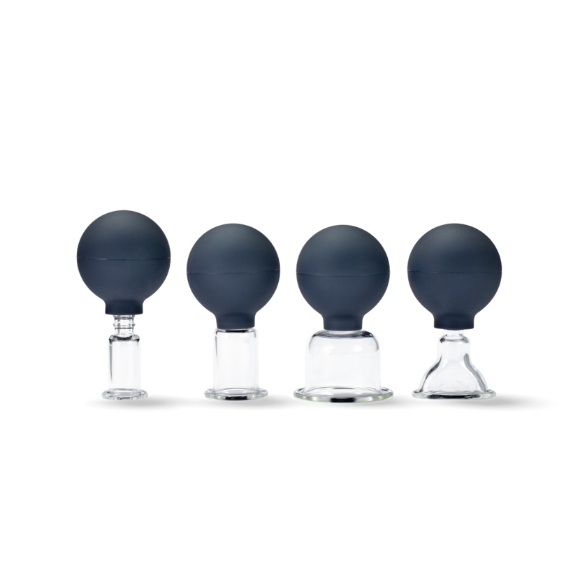PINOFIT Massage Cups aus Glas (4 er Set) 