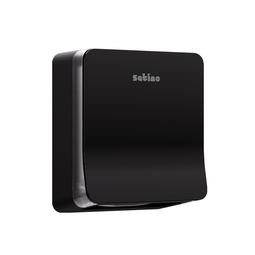 Schwarzer Falthandtuchspender in der Größe S