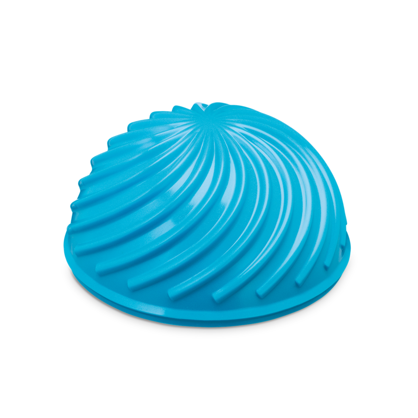 Halbball mit gewellter Oberfläche in Azure