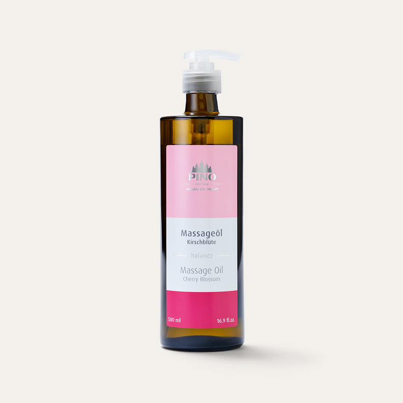 Aroma Massageöl Kirschblüte 500 ml in Glasflasche