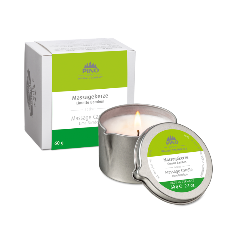 Massagekerze Limette Bambus