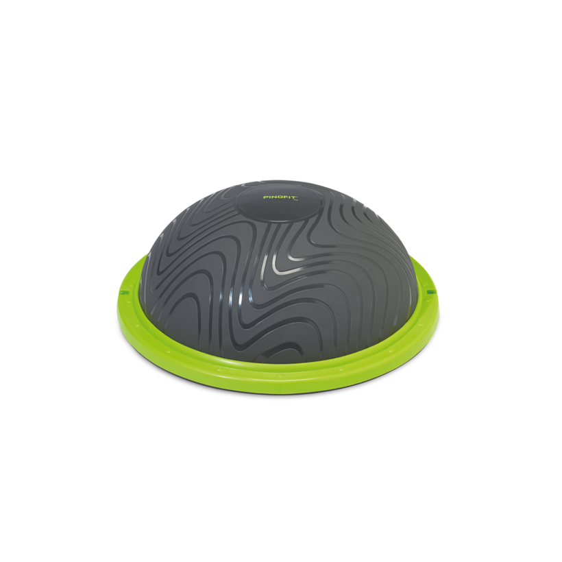 Grün-grauer Balanceball Trampolinball im Mini-Format