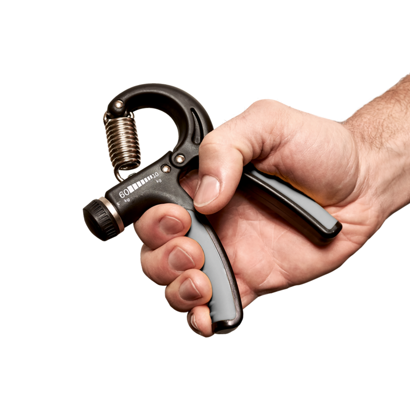 PINOFIT® Handtrainer 10-60 kg, grey mit ergonomischen Anti-Rutsch Griffen