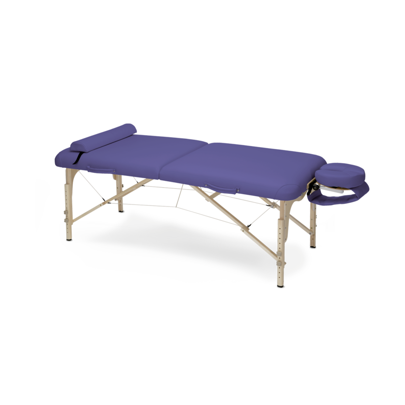 Koffermassageband mit Gestell aus hochwertigem Buchenholz in Atoll