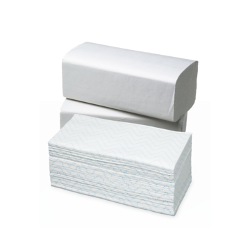 Papier-Falthandtücher, zweilagig mit V-Falzung