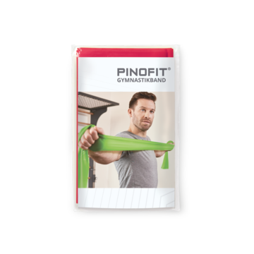 Rotes PINOFIT Gymnastikband mit mittlerer Stärke und 2 m Länge
